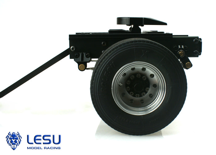LESU 1/14 RC Truck Transfer Trailer Model Single Axle Trailer Dump Truck Accessories