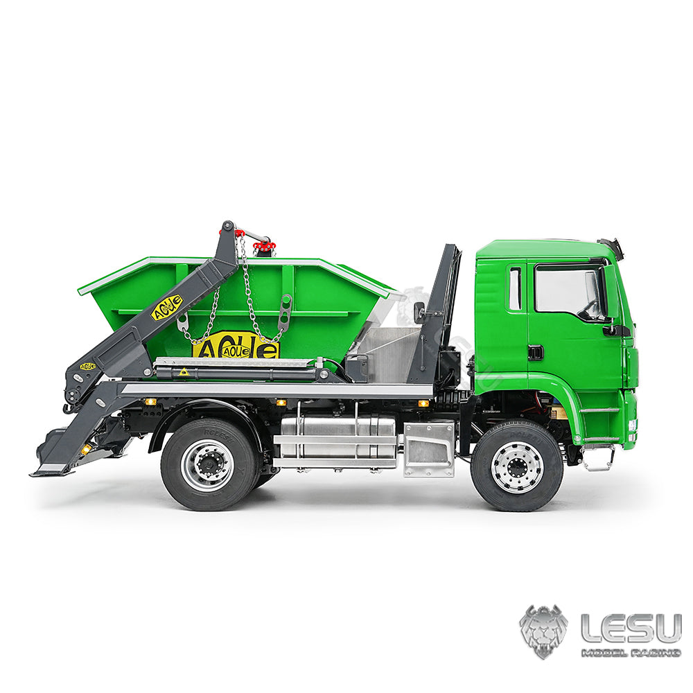 LESU 1/14 Truck 4*4 Hydraulic 4 Valve Rocker Tipper Loader High-end Neat Integrated Welded Copper Pipe