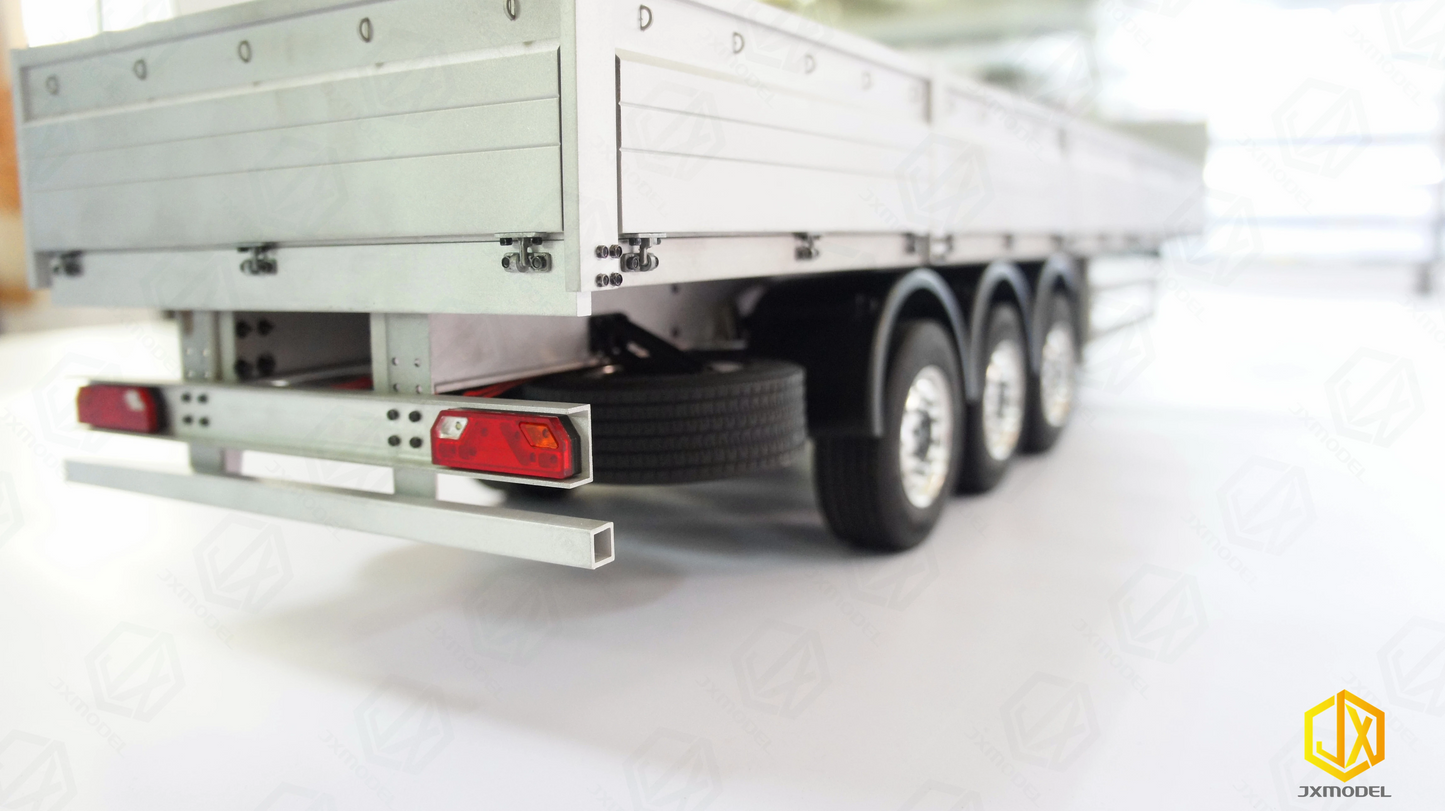 Aluminum alloy siderail trailer-JXmodel car model 1:14 KIT version trailer semi-trailer metal