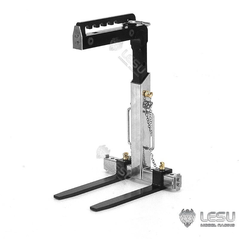 LESU 1/14 simulation remote control model toy truck crane manual balance metal plate fork attachment