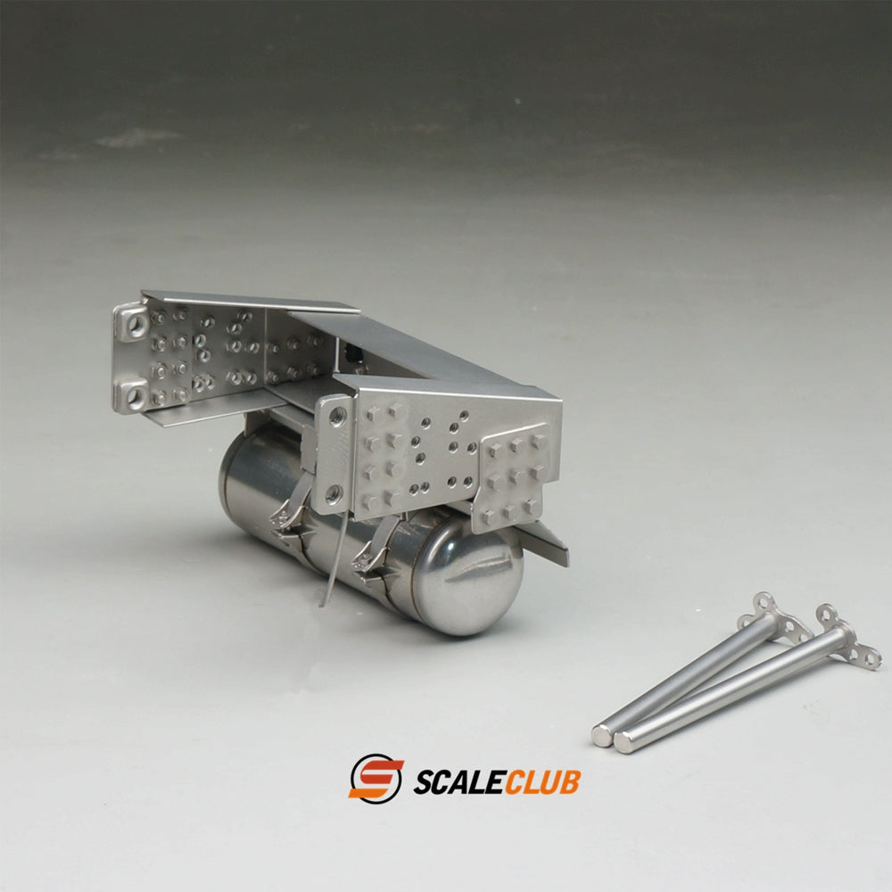 Scaleclub Model Metal Rear Gas Tank Tail Beam WLHQG-TY-1 for 1/14 RC Truck Trailer Truck Dump Truck Model Toy Upgrade DIY Parts