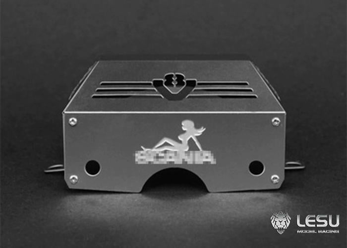 LESU 1/14 truck Tamiya tractor gearbox metal cover decoration modification accessories