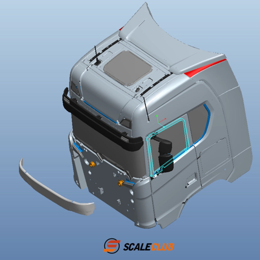 SCALECLUB 1:14 Scania 770S upgraded with windshield wipers, gravel guard and front windshield guard