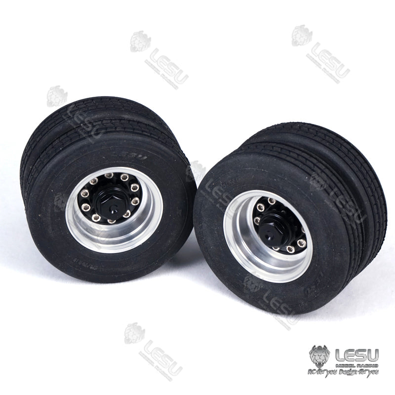 1/14 Truck 52MM Diameter Aluminum Alloy Wheel W-2020 Tamiya Tractor Semi-trailer Trailer DIY Model