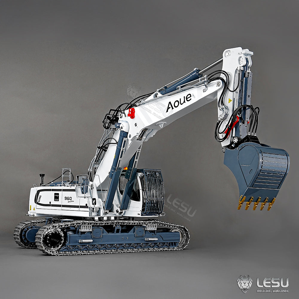 LESU 1/14 Fully Hydraulic Remote Control Model Simulation Excavator Aoue-LR960 Demolition Machine Excavator