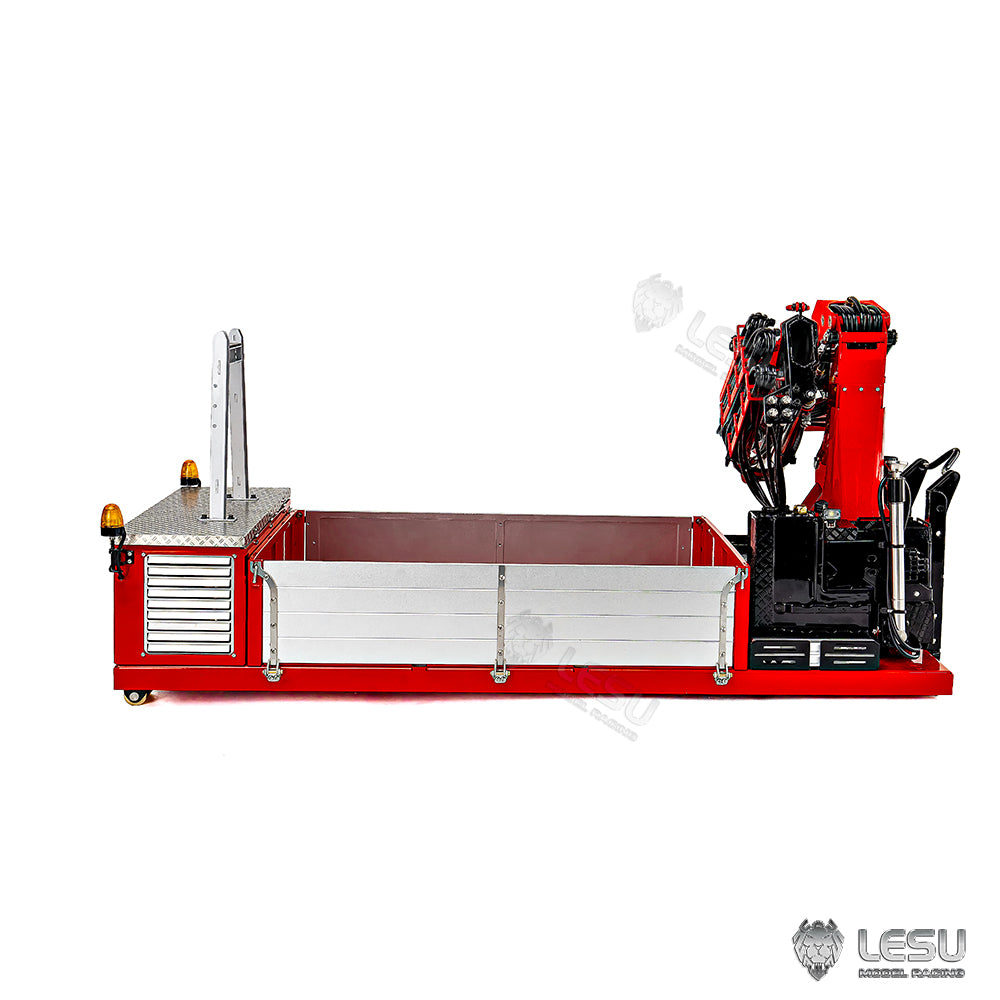 LESU 1/14 Truck 8X8 Roll-on/Roll-off Truck Upgrade Kit Fully Unloaded 7-Valve Truck-mounted Crane Ballast Bucket Assembly