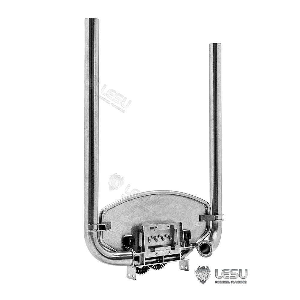 LESU1/14 Tamiya tractor truck DIY modified car model exhaust pipe assembly double hole chimney