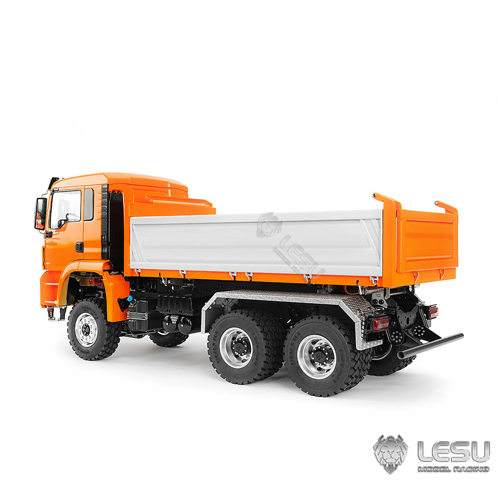 LESU 1/14 hydraulic three-way dump truck toy full drive 6X6 high torque dump truck