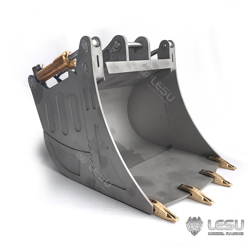 LESU 1/14 engineering machinery model excavator ET35 modified quick change hydraulic opening and closing bucket attachment