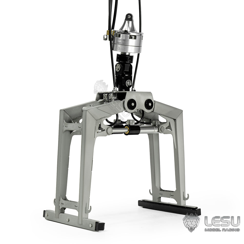 LESU 1/14 Truck Remote Control Model Metal Toy Hydraulic Roll-on/Roll-off Crane Full Unloading Truck LS-A0047 Brick Clamp