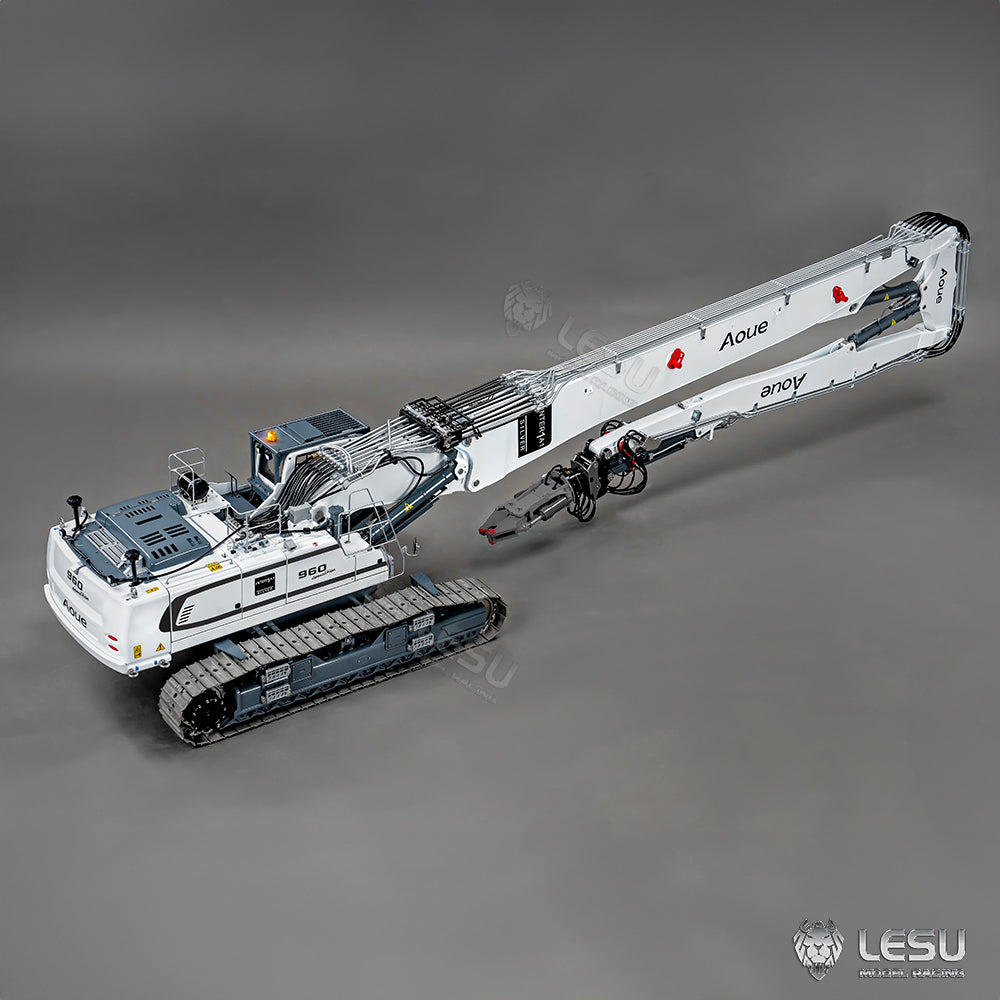LESU 1/14 Fully Hydraulic Remote Control Model Simulation Excavator Aoue-LR960 Demolition Machine Excavator