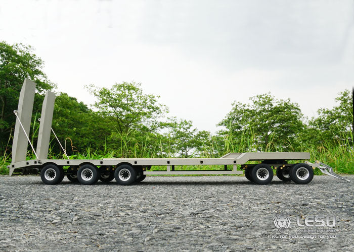LESU 1/14 Tamiya tractor truck dump truck metal small wheel full trailer engineering trailer LS-A0001