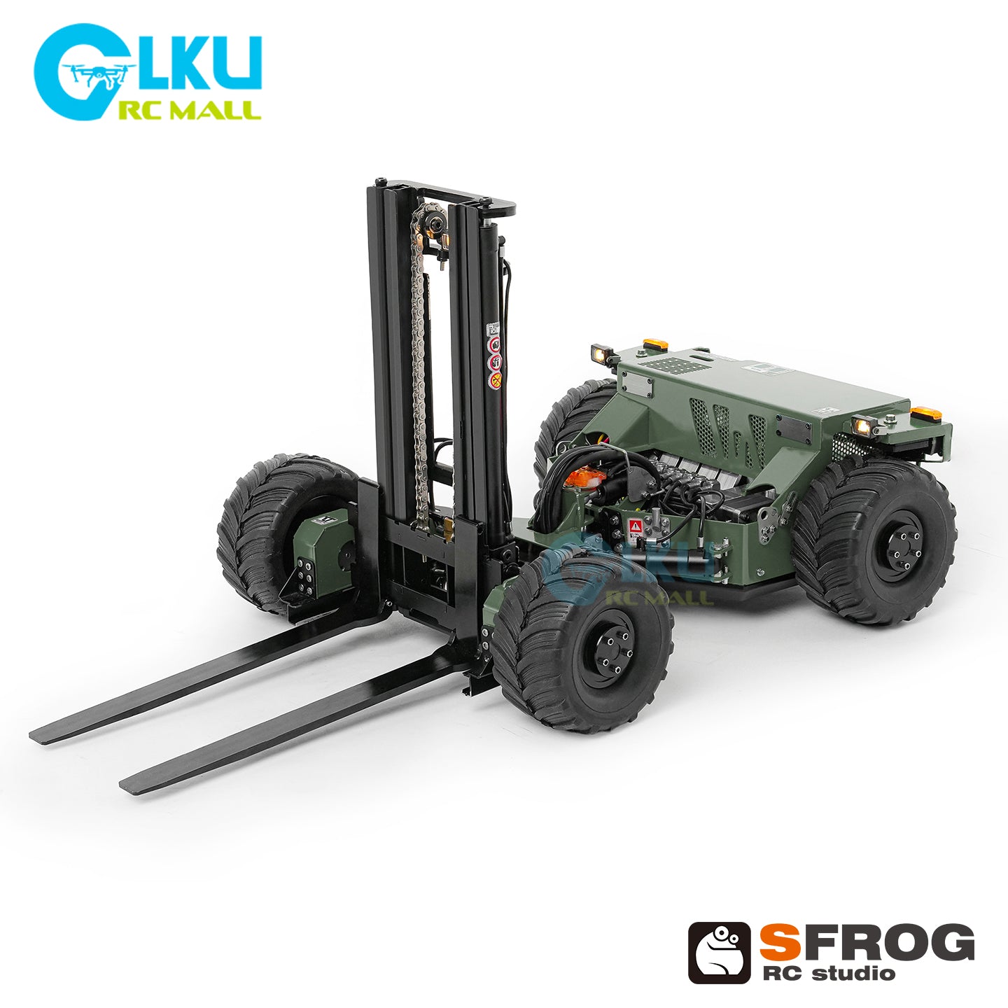 1/14 Scale RC Forklift SFROG-BM214 4WD Hydraulic Remote Control Construction Vehicle with Light & Sound