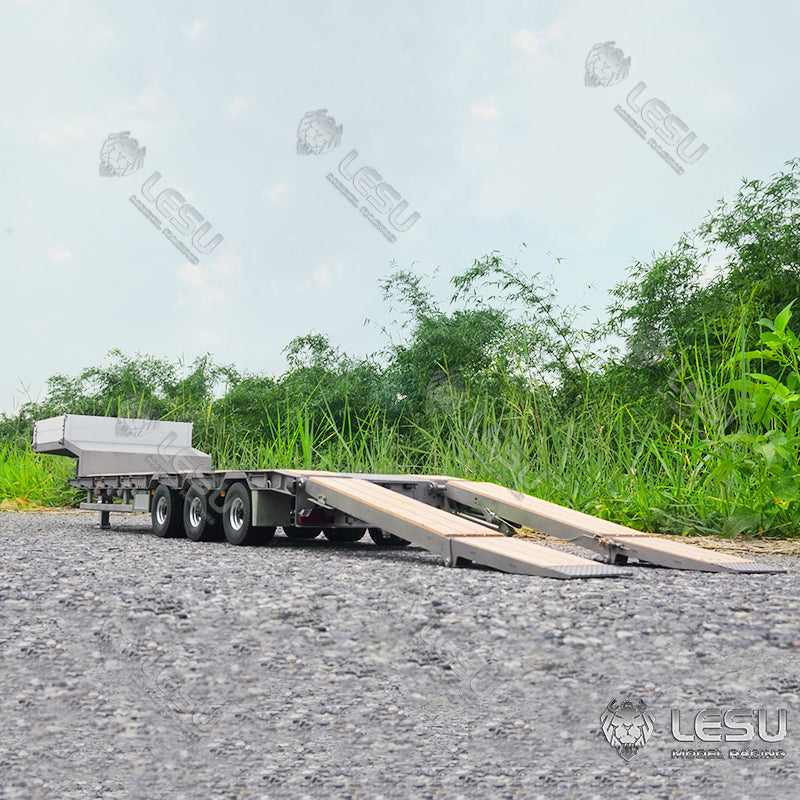 LESU 1/14 Tamiya hydraulic lift tailgate engineering trailer high load airbag suspension small wheel semi-trailer LS-A0020