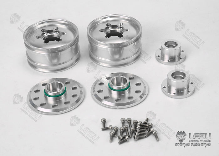 1/14 truck toy aluminum alloy front wheel hub wide tire W-2053 Tamiya tractor universal modified model accessories