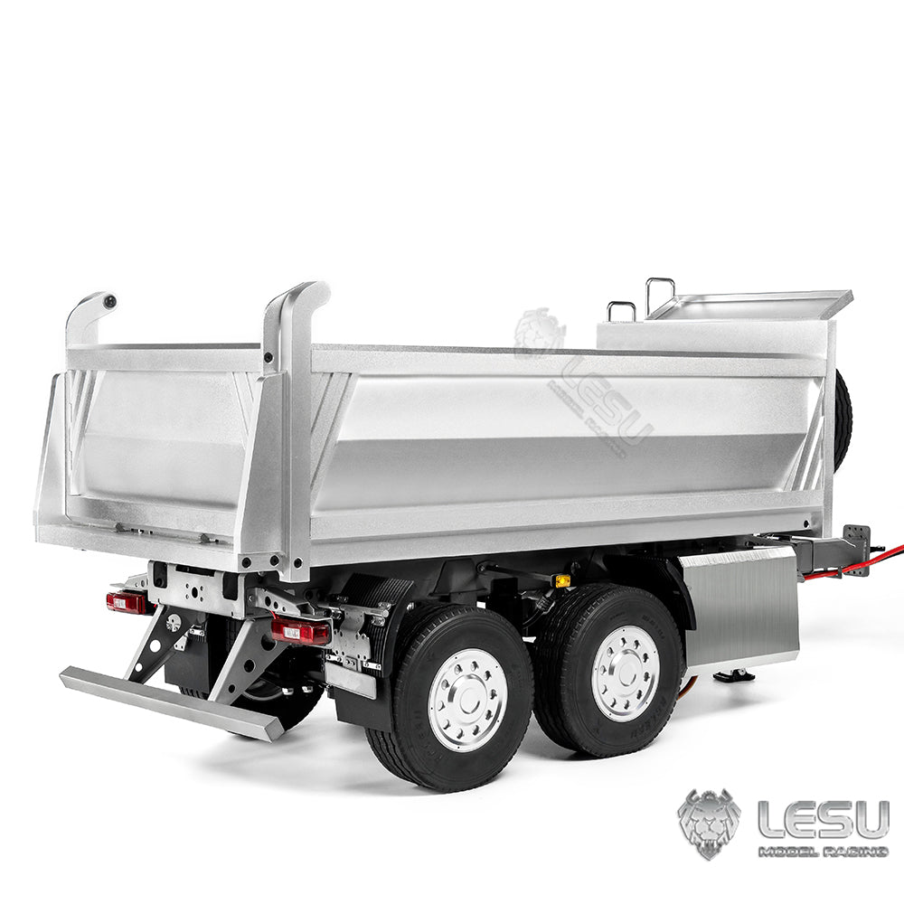 LESU 1/14 full trailer dump truck trailer CNC bucket center hydraulic cylinder lifting LS-A0051-C