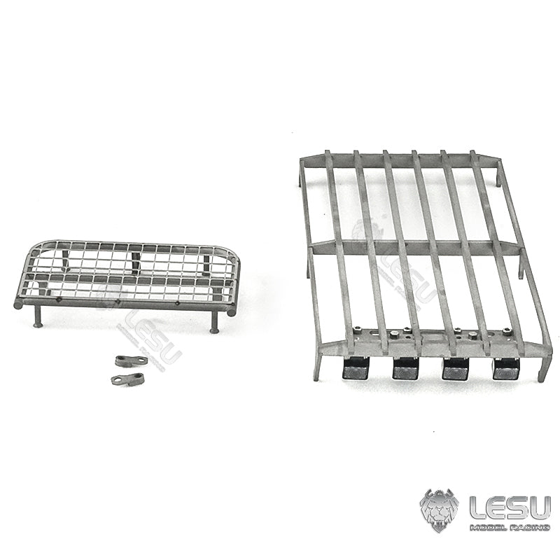 LESU 1/14 remote control hydraulic model PC360 excavator cab top metal anti-collision mesh spotlight