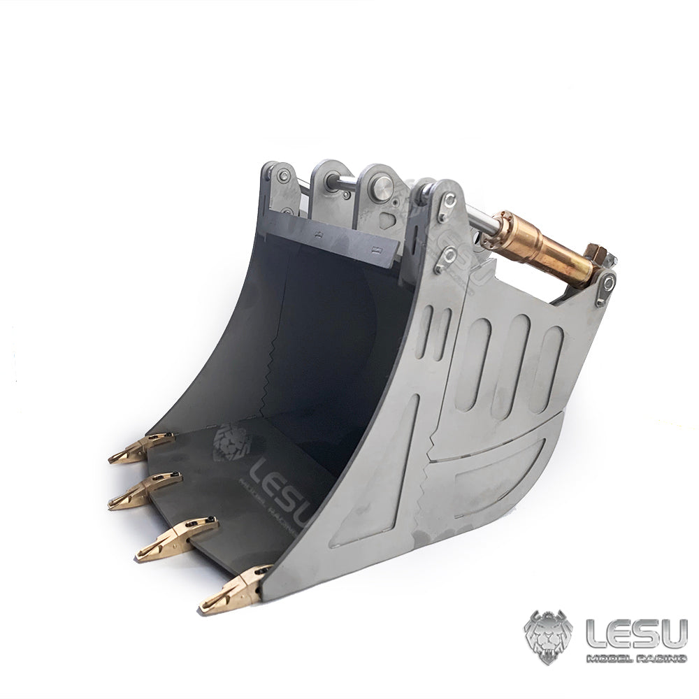LESU 1/14 engineering machinery model excavator ET35 modified quick change hydraulic opening and closing bucket attachment