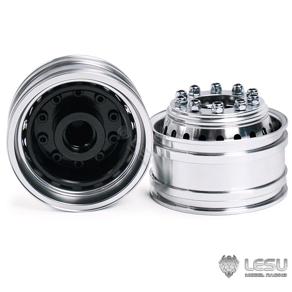 1/14 truck model toy aluminum alloy simulation front wheel hub W-2018-C modified Tamiya accessories LESU