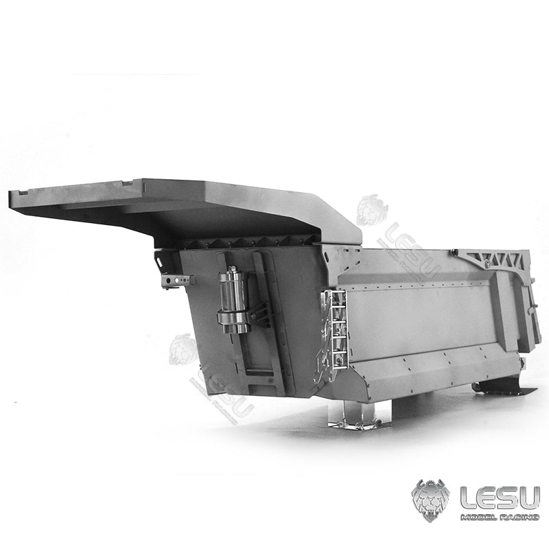 LESU 1/14 Tamiya truck remote control model toy hydraulic front cylinder 8*8 dump truck modified metal container