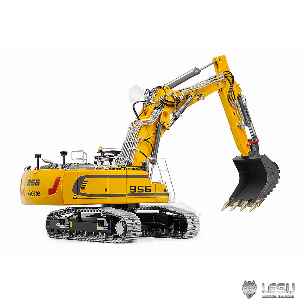 LESU 1/14 LR956 three-section arm hydraulic remote control model excavator BA-B0040 motor drive version double pump 7 valves