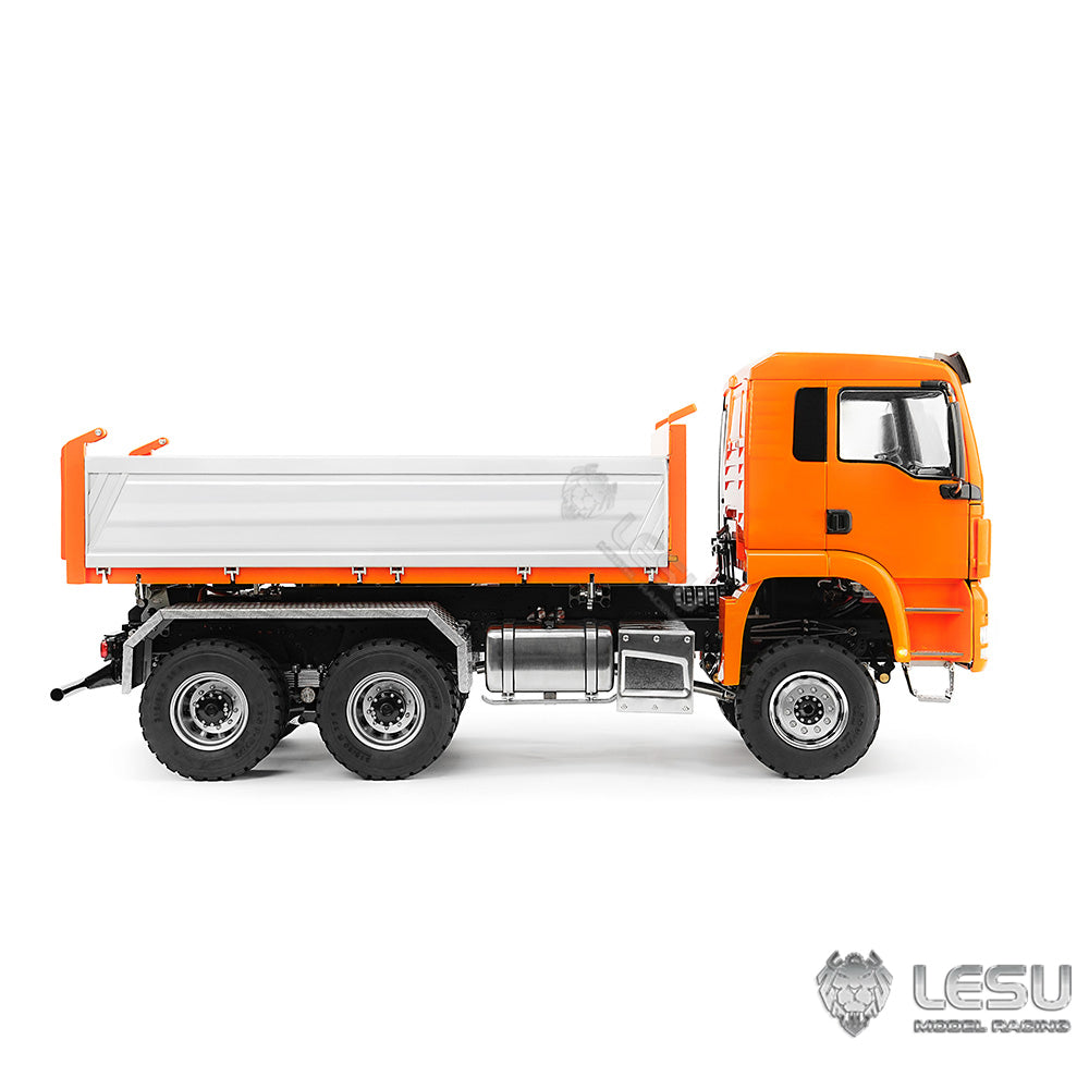 LESU 1/14 hydraulic three-way dump truck toy full drive 6X6 high torque dump truck