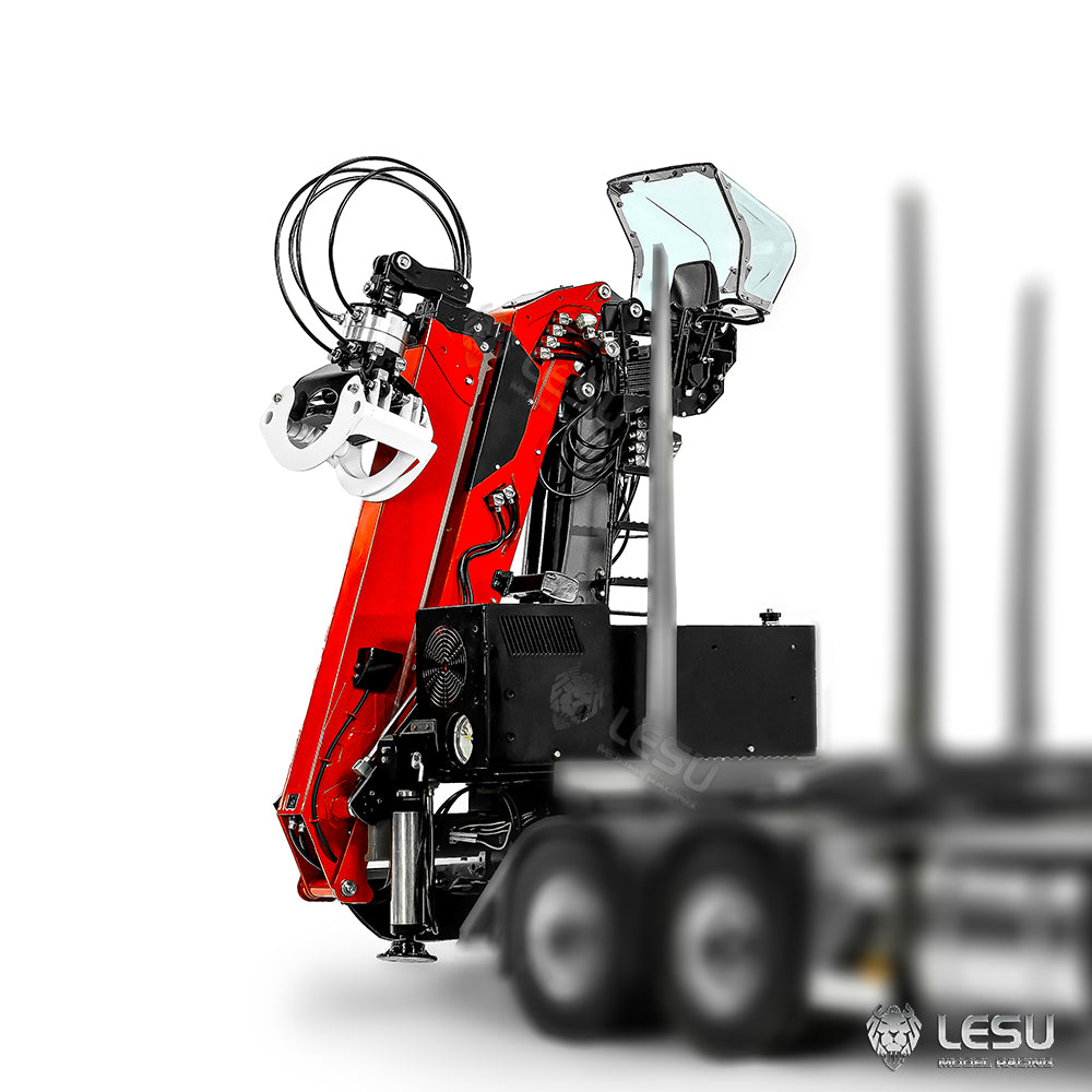 1/14 Truck Tractor Model Hydraulic Truck Crane Timber Crane with Flying Arm LS-A0002 Tamiya 8-way Valve