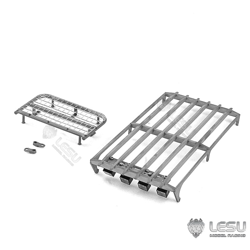 LESU 1/14 remote control hydraulic model PC360 excavator cab top metal anti-collision mesh spotlight