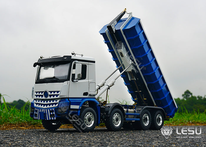 LESU 1/14 Truck Remote Control Model Metal Toy Hydraulic Roll-on/Roll-off Full Unloading RTR