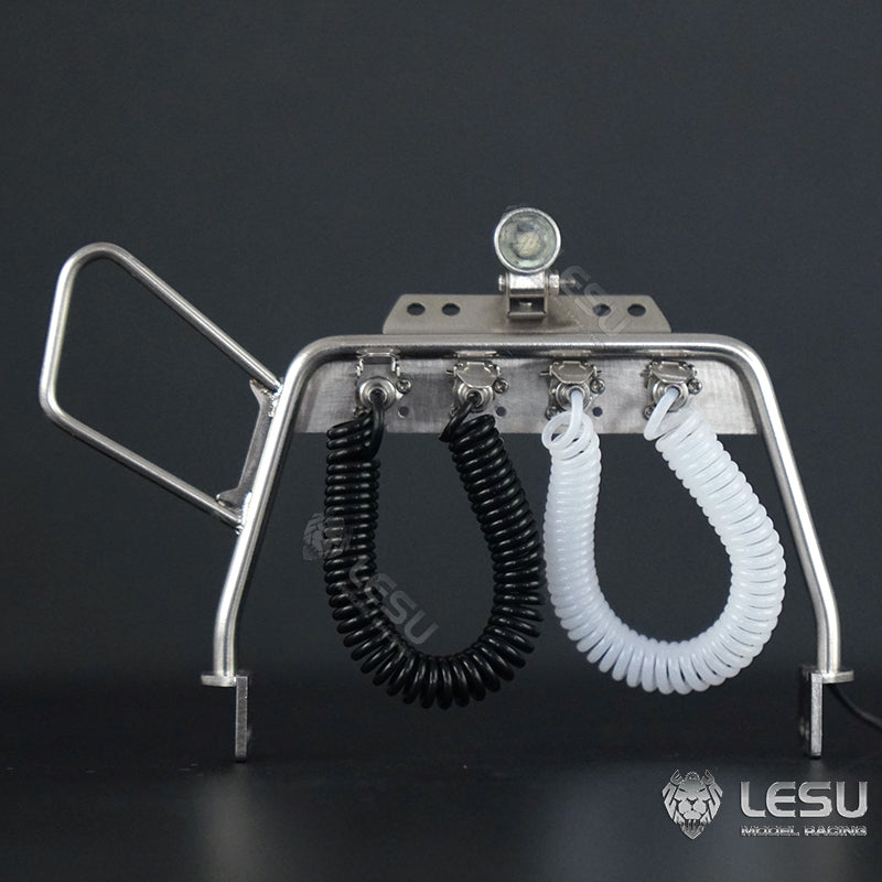 LESU1/14 truck model Tamiya tractor modification accessories simulation trachea metal wire rack with spotlight G-6135