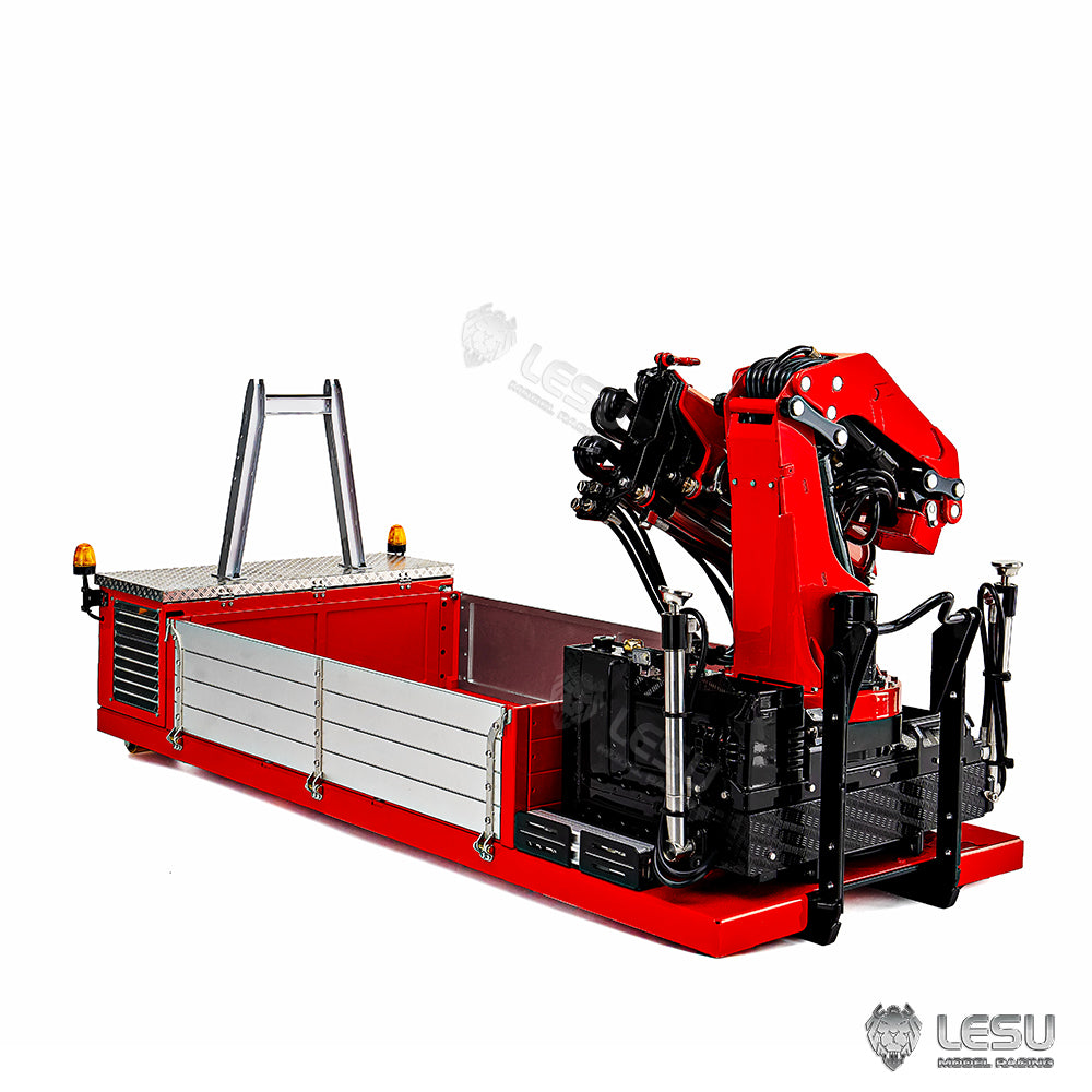 LESU 1/14 Truck 8X8 Roll-on/Roll-off Truck Upgrade Kit Fully Unloaded 7-Valve Truck-mounted Crane Ballast Bucket Assembly