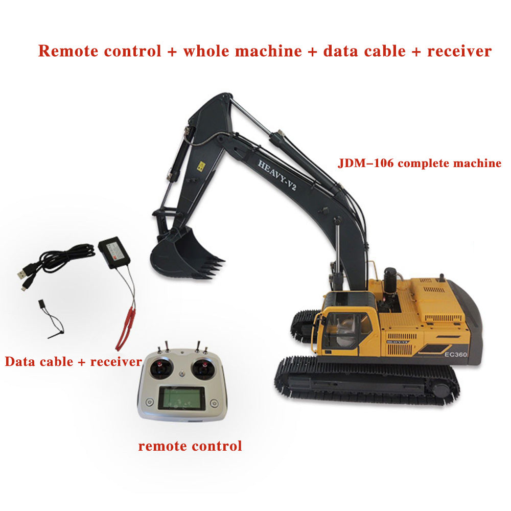 JDMODEL 1/14 Remote Control Hydraulic Metal Excavator Model JDM-106