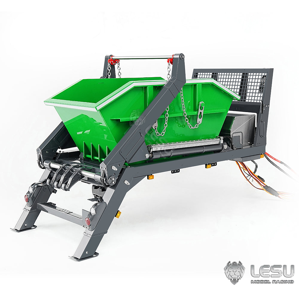 LESU 1/14 Truck 4*4 Hydraulic 4 Valve Rocker Tipper Loader High-end Neat Integrated Welded Copper Pipe