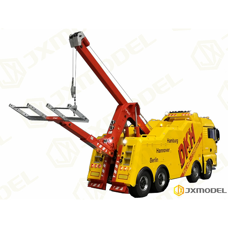 JX Model Wrecker Rescue Vehicle 2.0 Upper Kit Tamiya 1/14 Hydraulic Engineering Machinery Towing Truck Model Toy