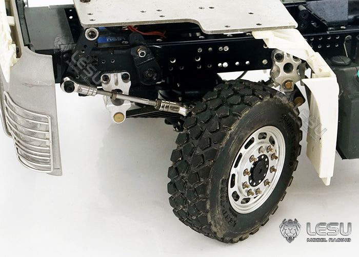 1/14 truck mud head LESU6X4,6X6 beam installation steering servo set Tamiya tractor modified LESU