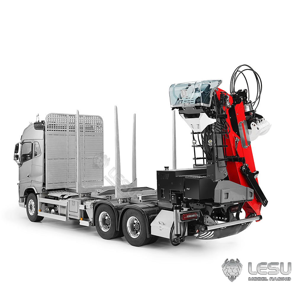 LESU 1/14 truck model FH16 6*6 timber crane complete vehicle without cab Tamiya timber truck
