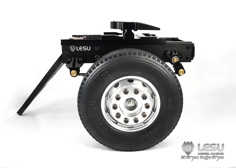 LESU 1/14 RC Truck Transfer Trailer Model Single Axle Trailer Dump Truck Accessories