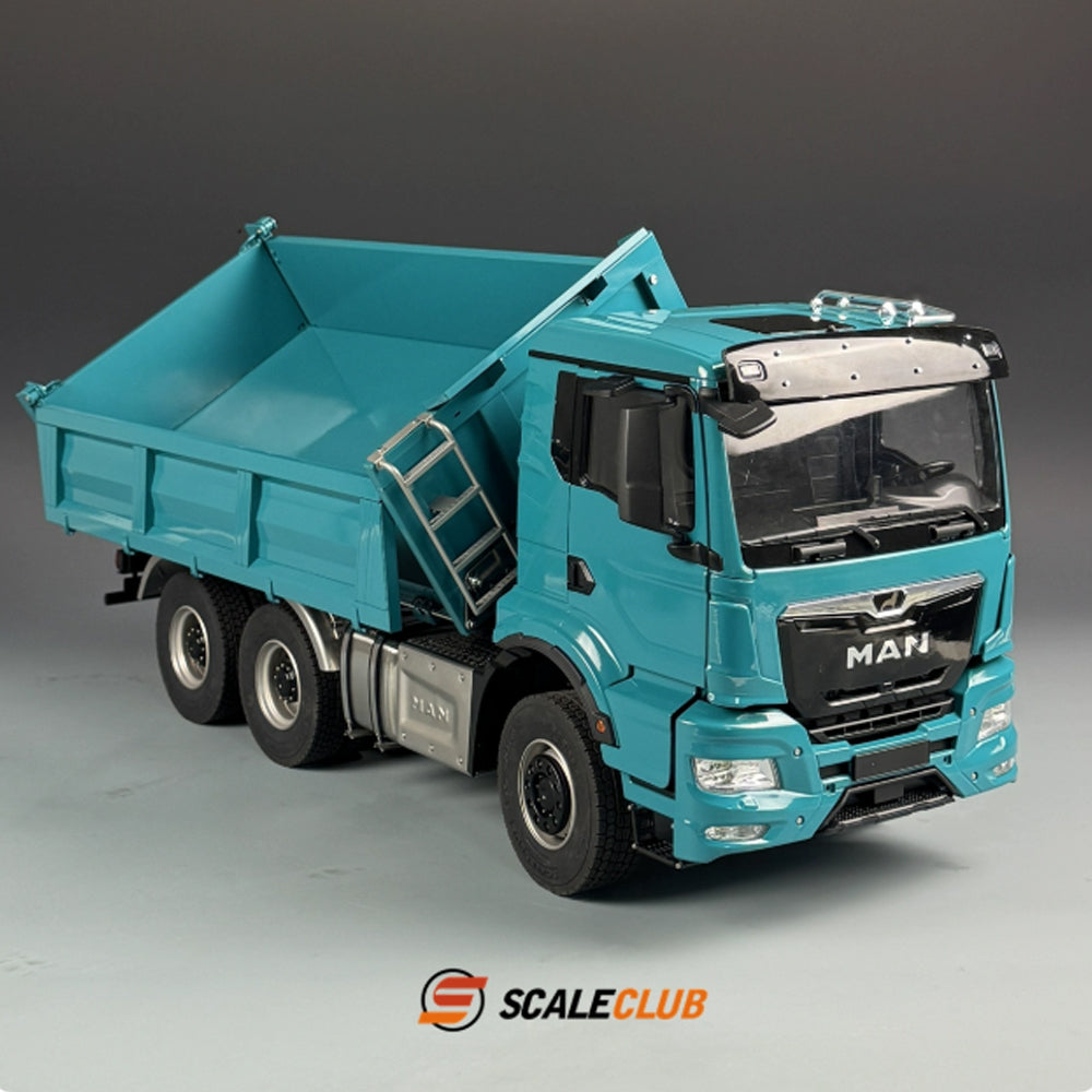 SCALECLUB 1/14 MAN TGS Mud Head Three-way Hydraulic Dump Full Metal Remote Control Truck Model