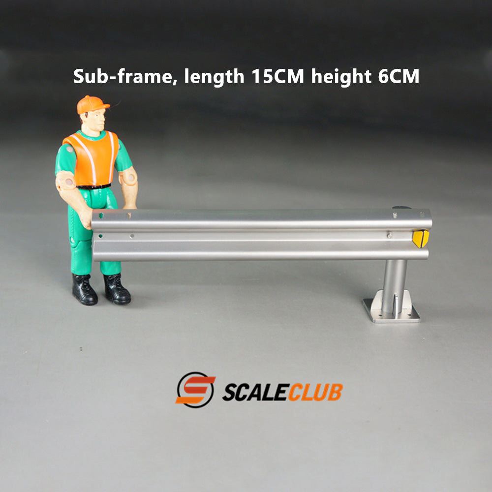 Scaleclub Model Simulation Metal Highway Guardrail Decoration for 1/14 Tractor Truck 1/10 Climbing Vehicle Model Scene Use