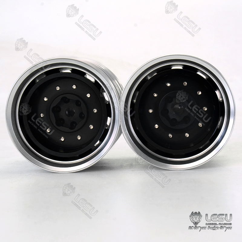 1/14 truck toy aluminum alloy front wheel hub wide tire W-2053 Tamiya tractor universal modified model accessories