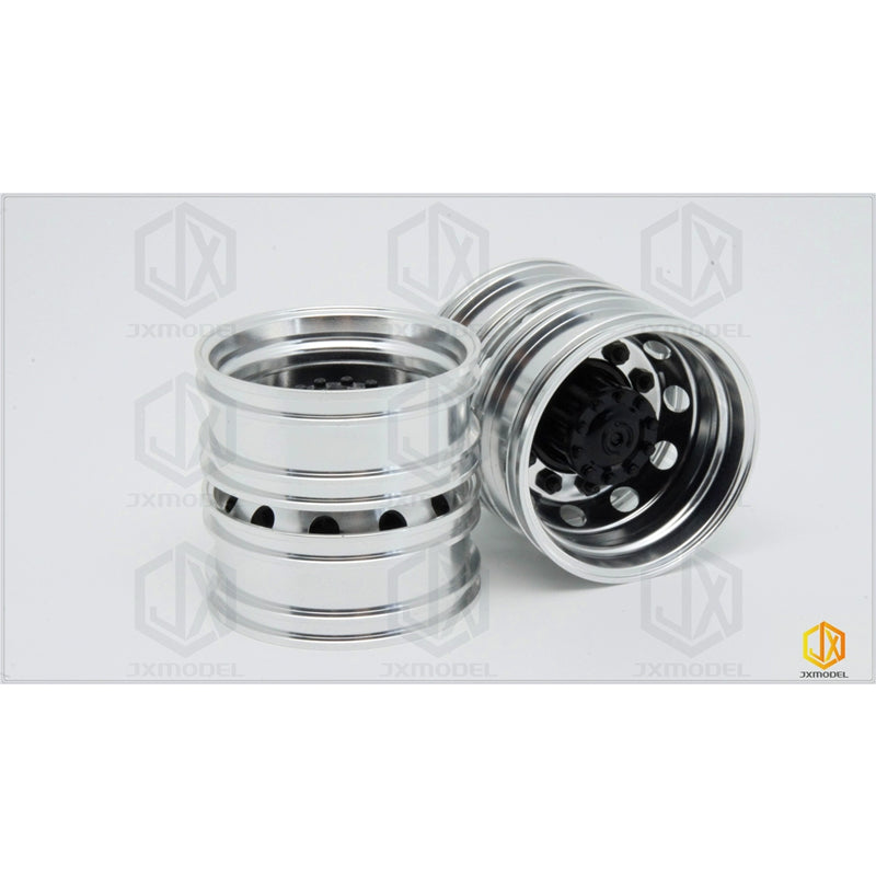 JXmodel Tamiya 1/14 tractor truck dump truck metal narrow wheel hub 10 small round hole aluminum alloy rim