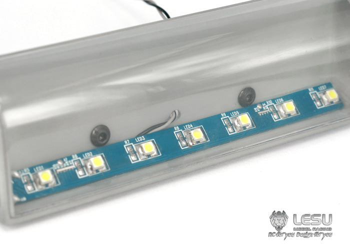 1/14 RC tractor truck model toy high roof car shell sun visor LESU S-1230 LED light box car model RC upgrade modification parts