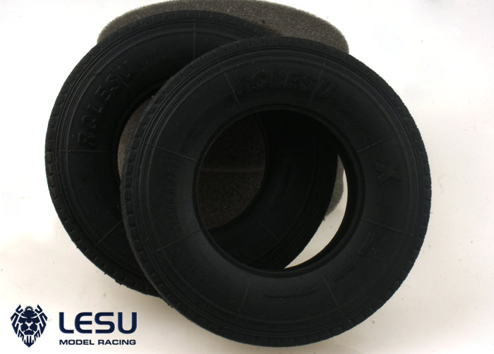 1/14 truck Tamiya tractor simulation striped road tire skin high quality rubber mud truck tire model LESU