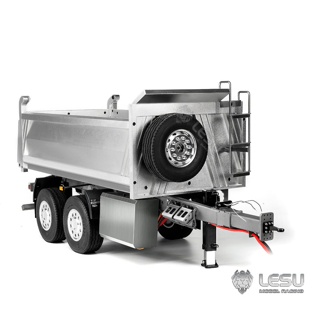 LESU 1/14 full trailer dump truck trailer CNC bucket center hydraulic cylinder lifting LS-A0051-C