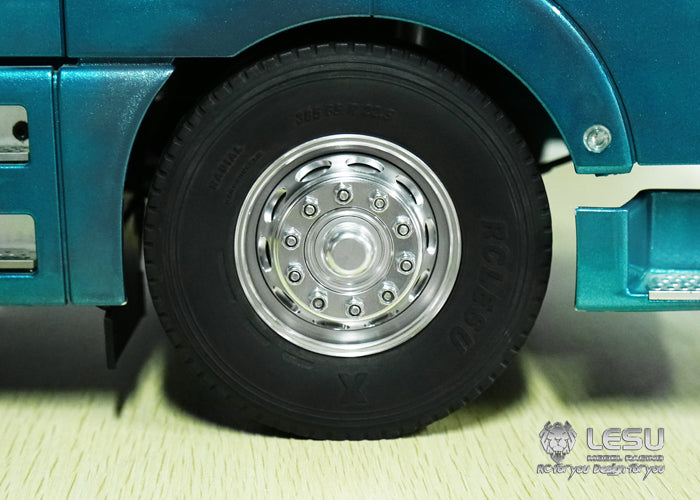 Tamiya 1/14 tractor aluminum alloy front wheel hub W-2016 wide tire 10 holes mud dump truck model LESU