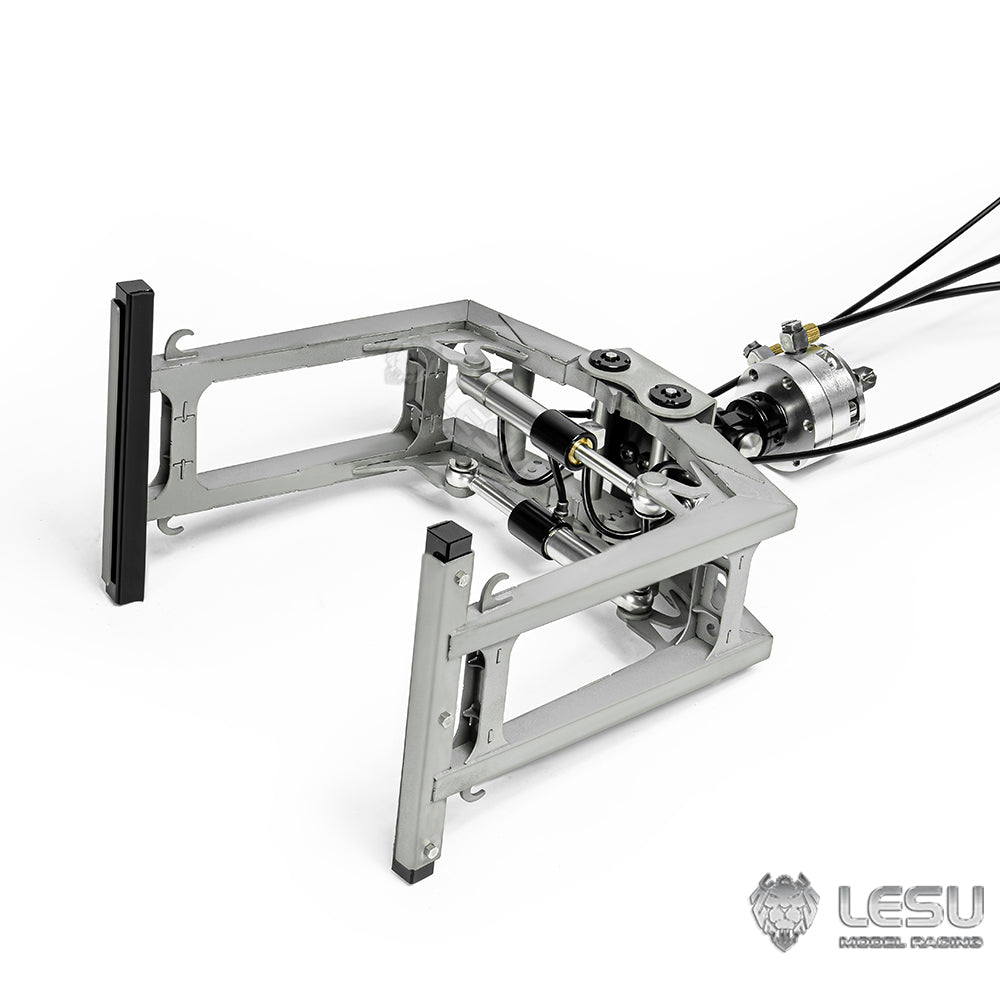 LESU 1/14 Truck Remote Control Model Metal Toy Hydraulic Roll-on/Roll-off Crane Full Unloading Truck LS-A0047 Brick Clamp