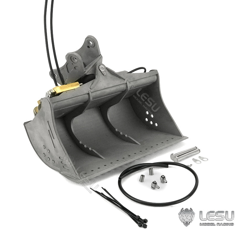 LESU 1/14 Engineering Machinery Model Excavator ET35 Modified Quick Release Tool Hydraulic Tilt Bucket Attachment
