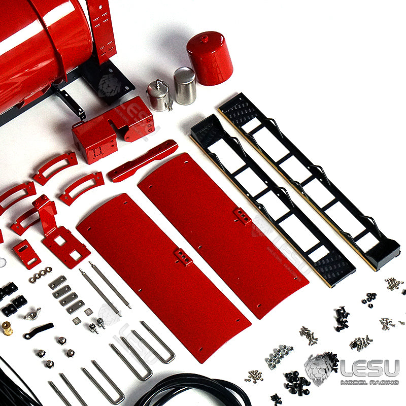 LESU 1/14 manure truck model toy simulation fixed metal vacuum tank LS-A0032