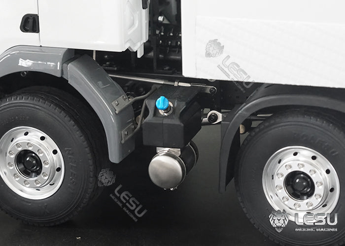 LESU 1/14 Volvo Truck Model Toy 8*4 Dense Bucket Container Truck Full Metal Bucket Simulation Chassis LS-Z0056