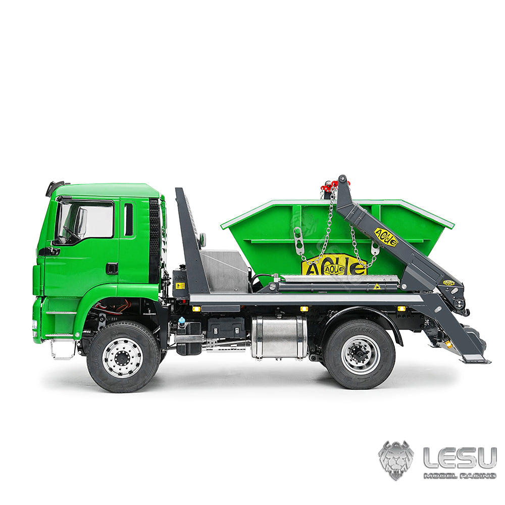 LESU 1/14 Truck 4*4 Hydraulic 4 Valve Rocker Tipper Loader High-end Neat Integrated Welded Copper Pipe